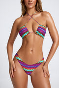 Micro Cheeky Bikini Bottoms in Zigzag Print
